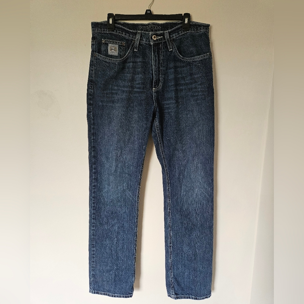 Cinch Men's Blue Jeans Size 33x34 100% Cotton, Medium Wash